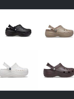 CROCS Platform Clogs (4 colour options)